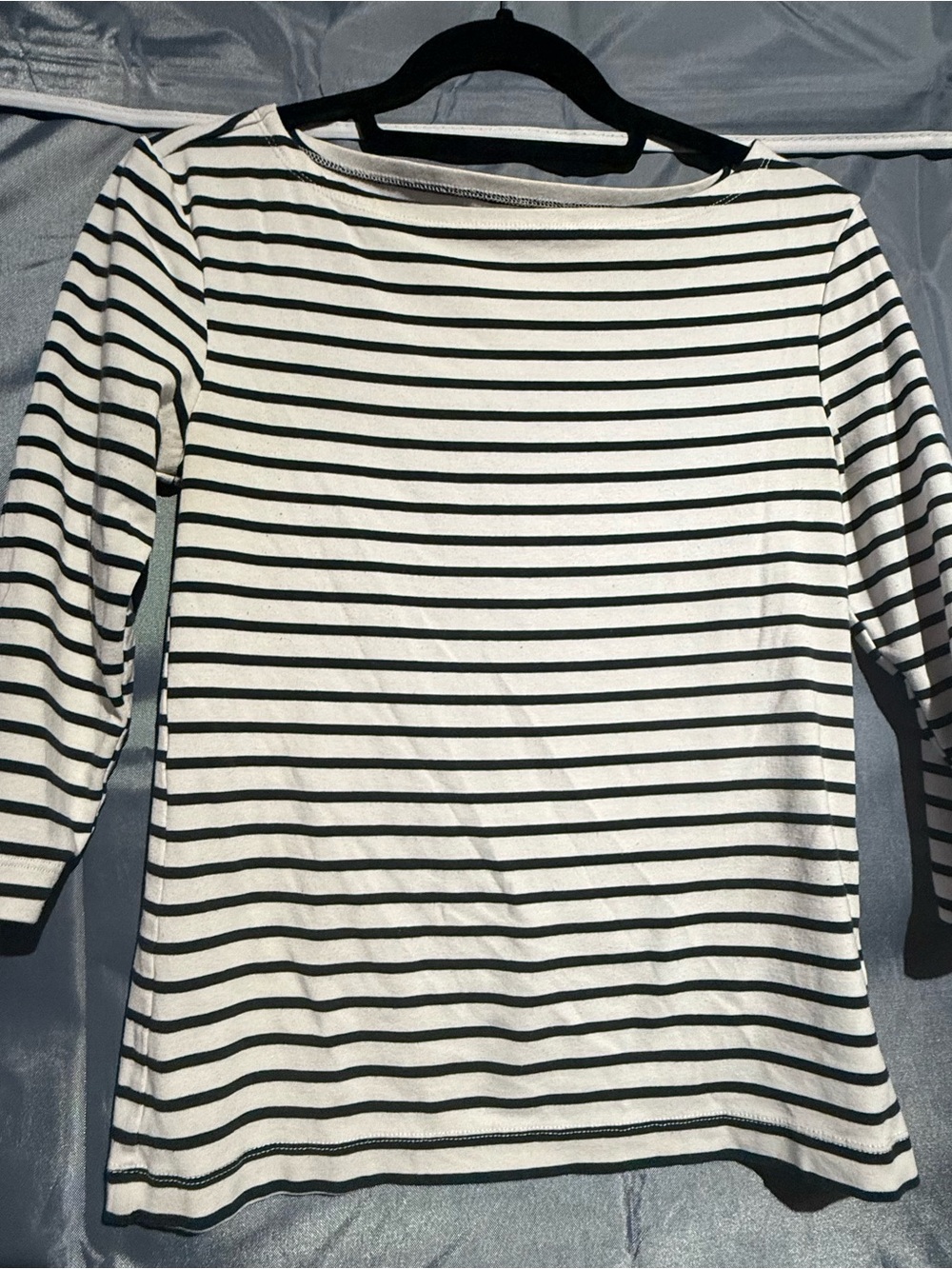 Amazon Essentials Black and White Striped Short Sleeve Tee